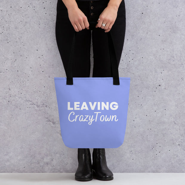 Leaving CrazyTown Purple Tote bag