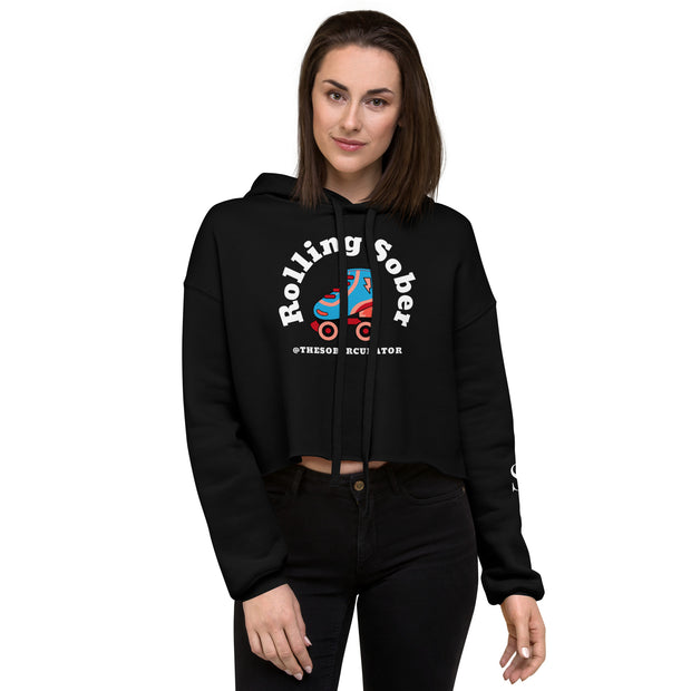 Rolling Sober Crop Hoodie