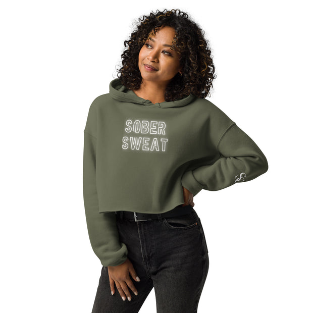 Sober Sweat Crop Hoodie